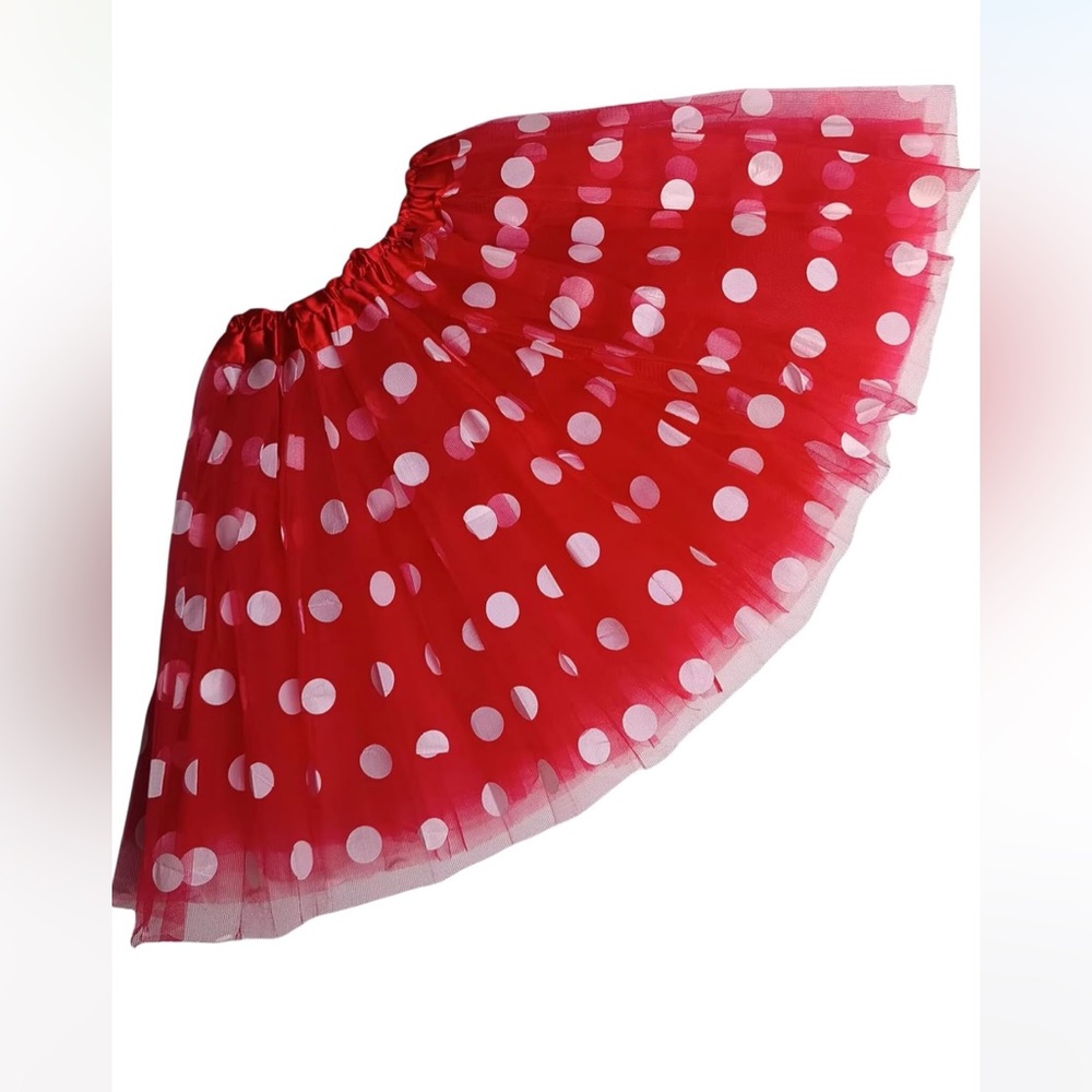 Red Polka Dot Dress with Mouse Ears Headband - Picture 2 of 6